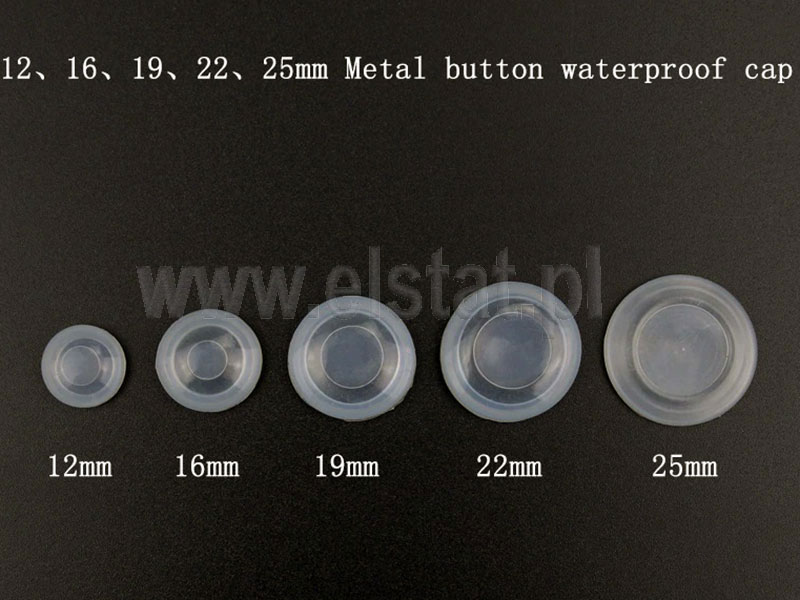 Osłony silikonowe na przyciski metalowe fi 12mm. 16mm. 19mm i 22mm
