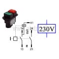 Wyłącznik elektromagnetyczny 1- FAZA; START- STOP; zamiennik dla KJD17; AC3=14,5A/ 250VAC; czarny front; Tripus; 5 pinów