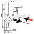 Chwytak pomiarowy czarny, KLEPS-1 MIKRO