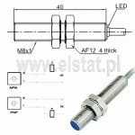 LR08BF02DLOY- czujnik indukcyjny, dwuprzewodowy, NO, 8mm