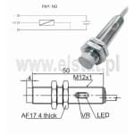 Czujnik pojem. CR12CN04DPO ( PNP, NO, 3P )
