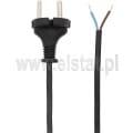 Kabel sieciowy 3m ( 3x1,5mm )  czarny guma HQ z/u