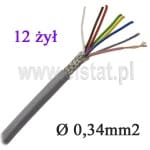 Kabel  sterowniczy LIYCY 12x0,34; ekran; 12 żył