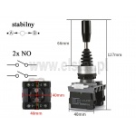 Joystick 230V; elektryczny; 2-pozycyjny; 2x NO + OFF; stabilny