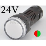  Kontrolka dwukolorowa; zielona + czerwona; fi= 22mm, 24V AC/ DC