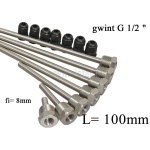 Osłona termometryczna czujnika temperatury; wymiar 100mm; gwint 1/2 cala 