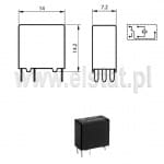 Przekaźnik 1x styk przeł. 12V  25A   HFKA