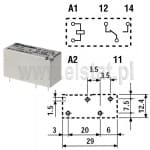 Przekaźnik Findrer, 41-31-9-024-0010, 24VDC; 12A; 1x styk przełączny