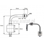 Czujnik poziomu; stal nierdzewna; ciepła lub gorąca woda; kątowy; NC lub NO; + 125°C