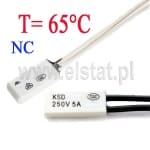 KSD9700; termostat 65°C; bimetaliczny; 5A/250V; NC