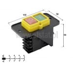 Włącznik elektromagnetyczny; 3- FAZY; DKLD DZ07; 10-pinów; I=12 A/400 VAC; cewka 400VAC; rozstaw otworów 82mm