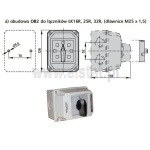 Wyłącznik 25A, 3tory, 2 war. ( 1-0-2 )  obudowa