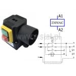 Włącznik elektromagnetyczny; 1- FAZA; KOA2Y; z wtyczką; I=16 A/230 VAC