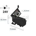 Złącze bezpiecznika z kontrolką LED; 5x20mm; szyna DIN; sygnalizacja 24V