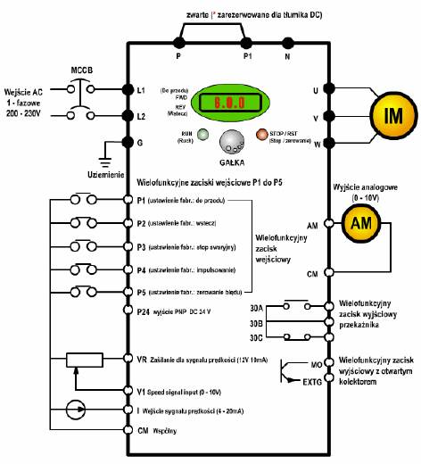 Falownik LG iC5 schemat