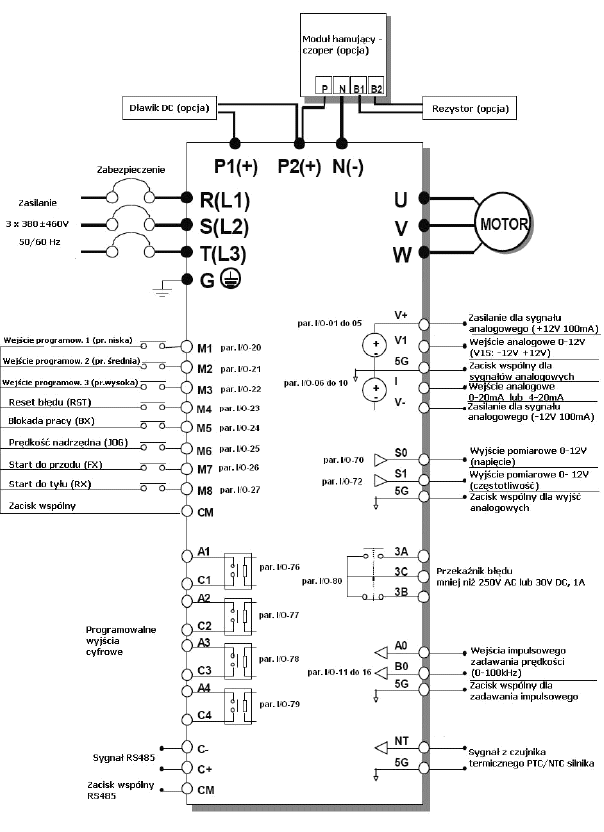 Falownik LG iP5A schemat